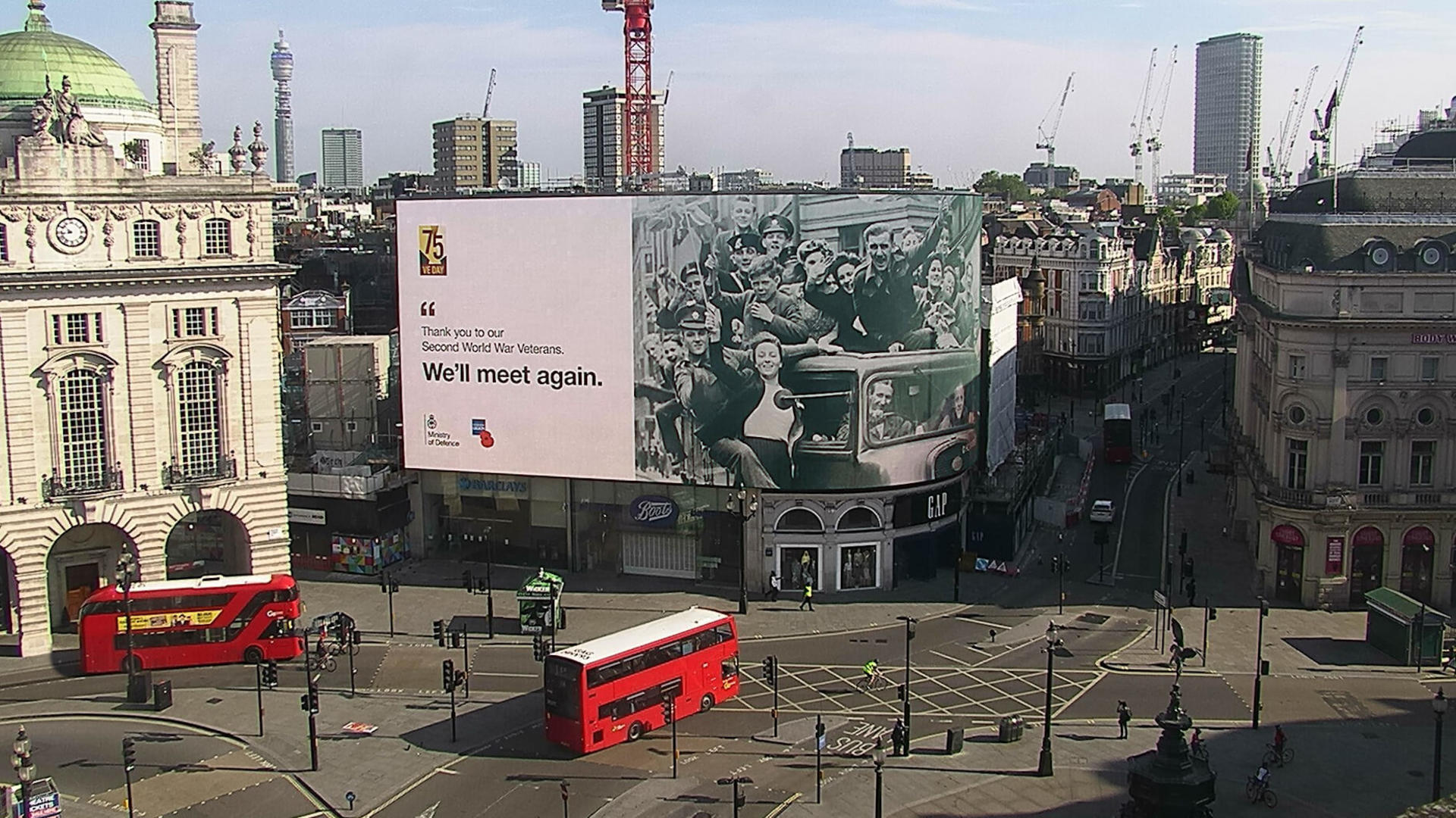VE Day Piccadilly Lights