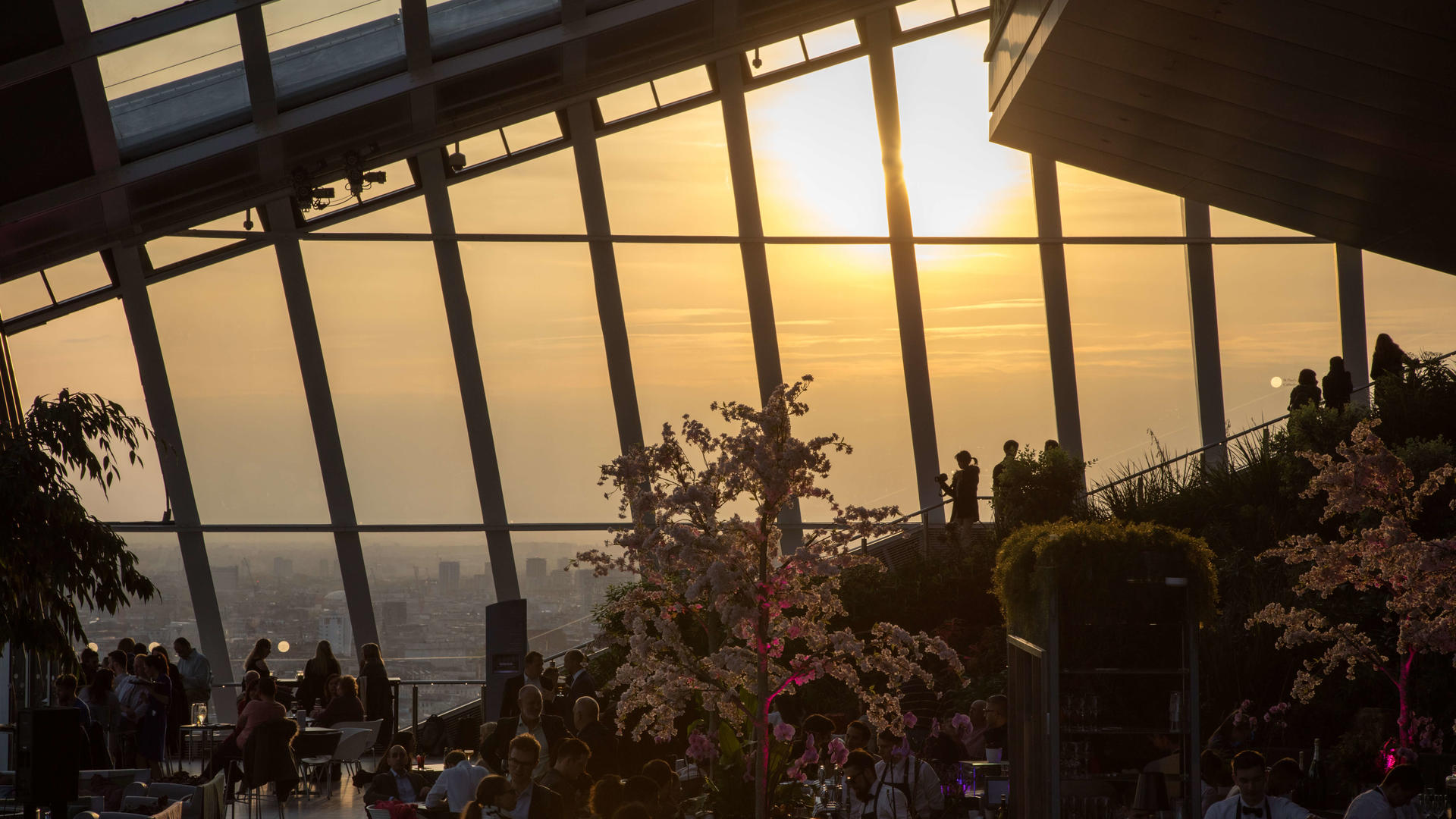 Sunset at the Sky Garden 20 Fenchurch Street, EC3