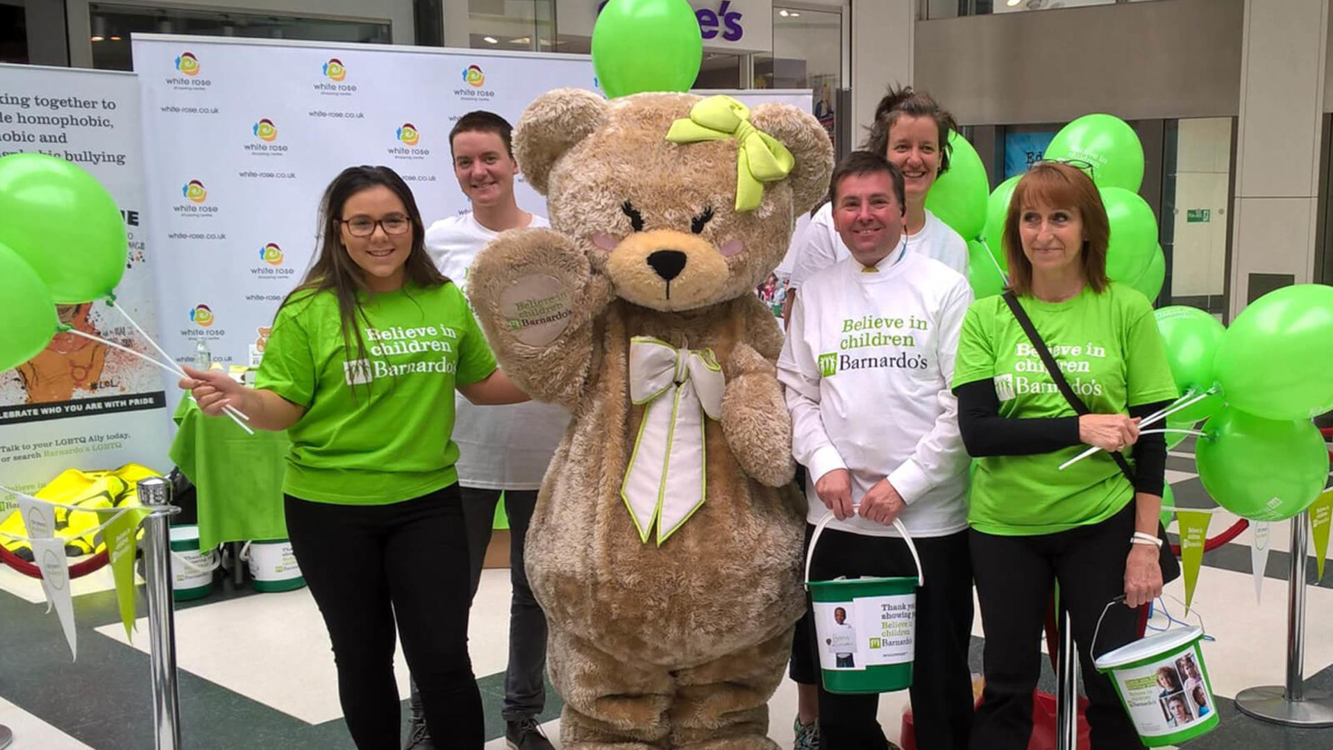 White Rose staff raising money on Barnardo’s Day Barnardos