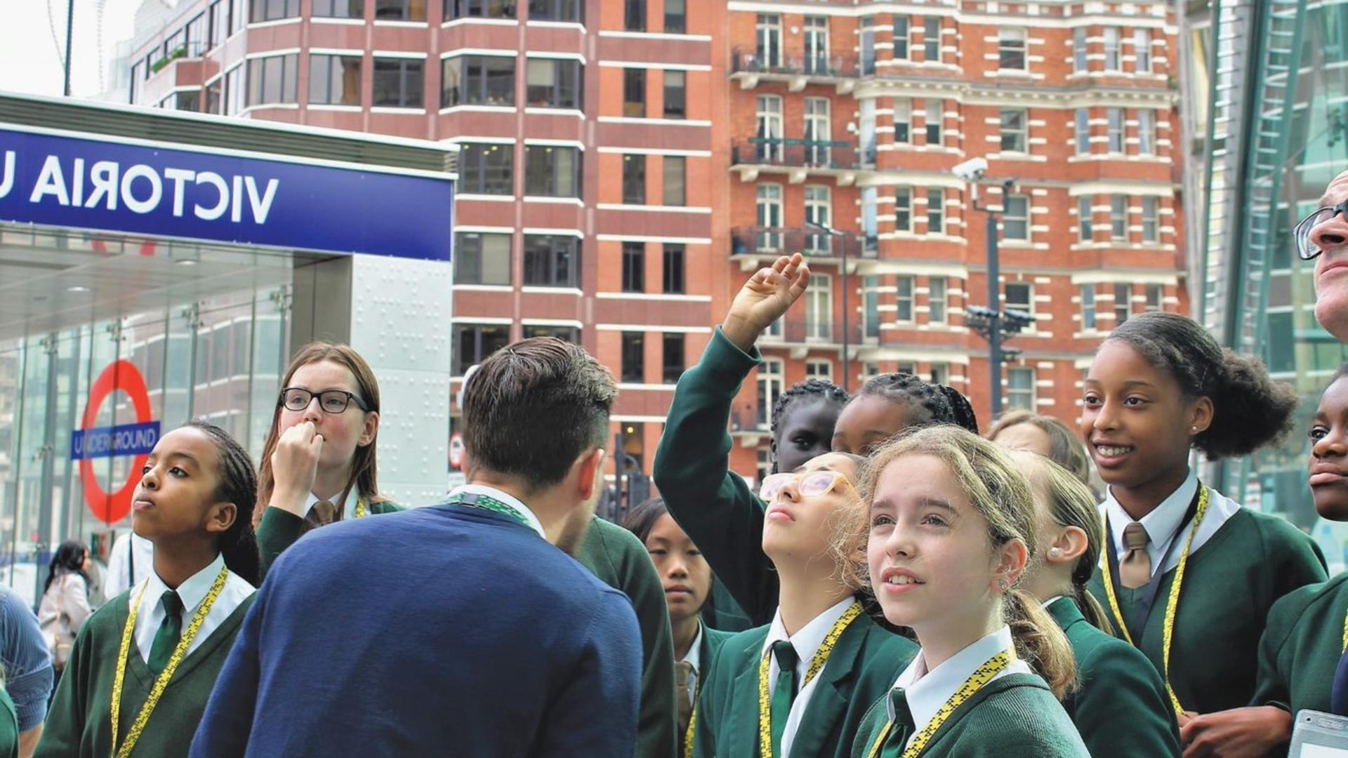 group of school girls