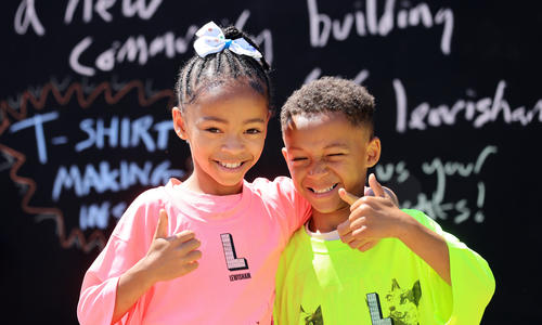Picture of two children at a Lewisham Community Engagement event