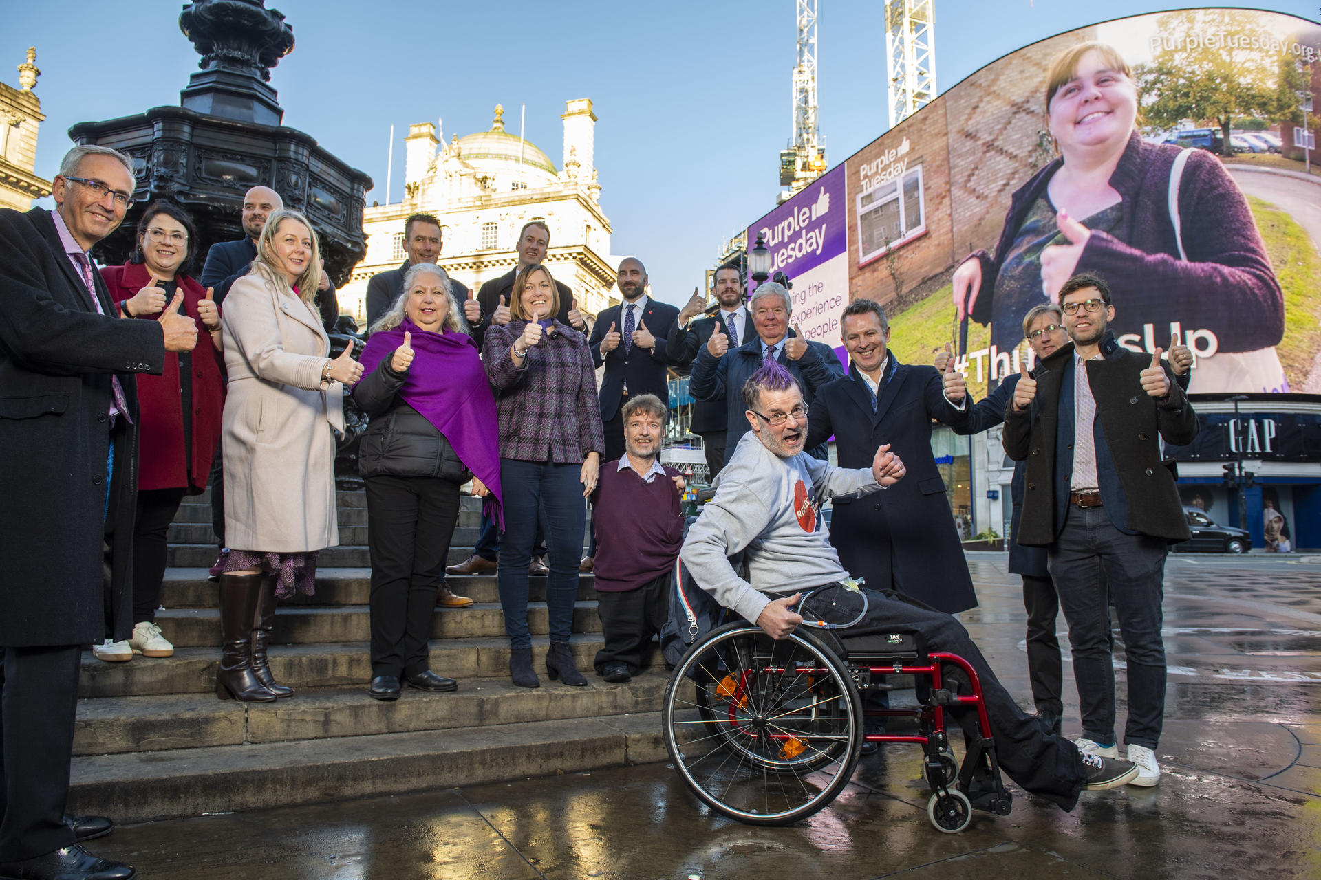 Purple Tuesday Piccadilly Lights 