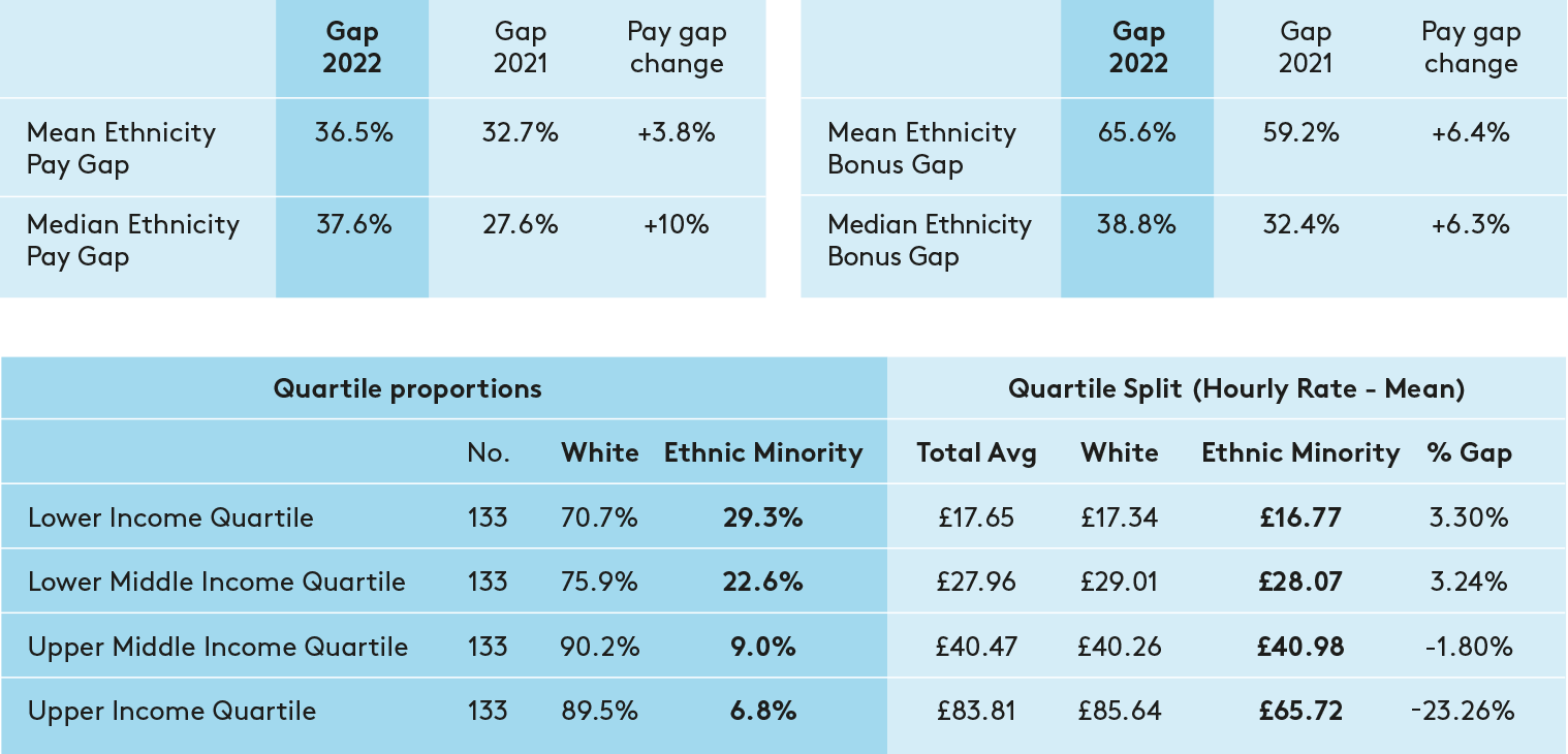 Mean ethnicity table 2022